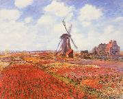 Claude Monet Tulip Fields with Windmill China oil painting reproduction